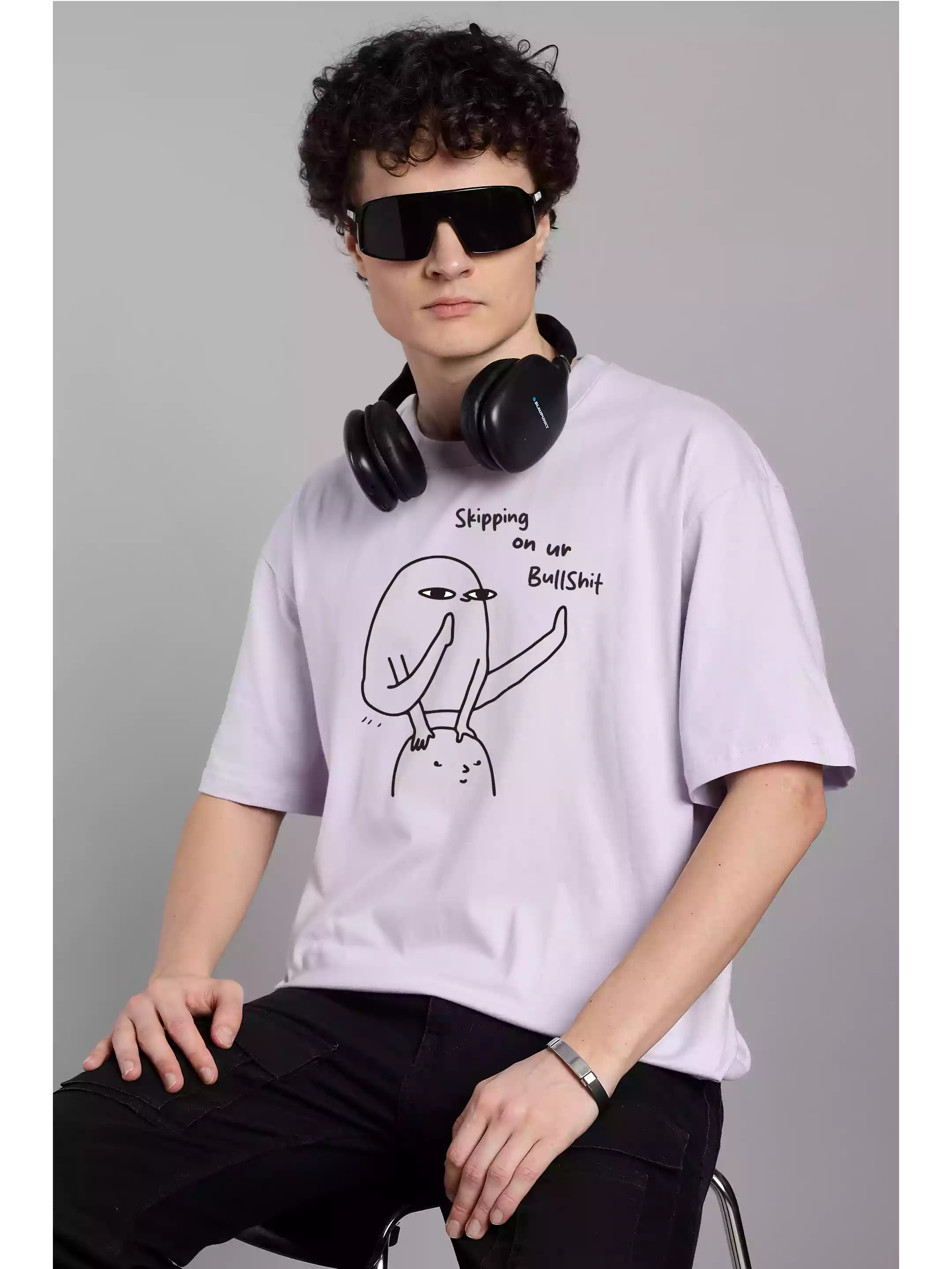 Bullshit Oversize - Pagalfit Unisex Graphic Printed T-shirt