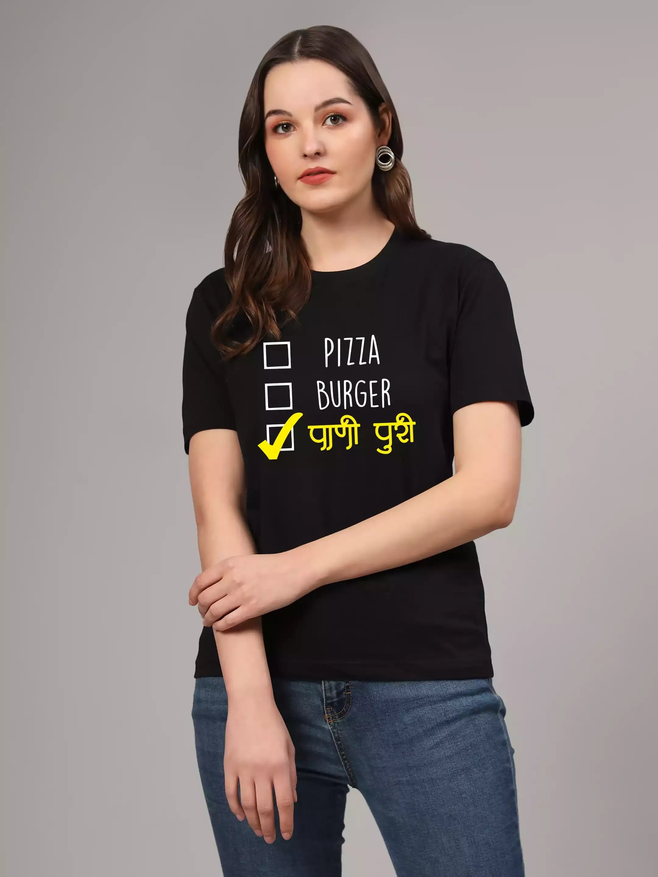 Pani Puri - Pagalfit Unisex Graphic Printed Black T-shirt